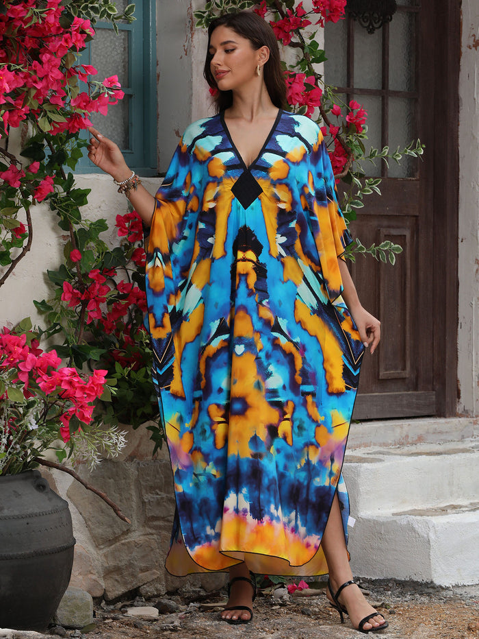 Rayon Beach Sun Protection Cover-Up For Women, Summer Swimsuit Outer Cover-Up, Bikini Outer Cover-Up
