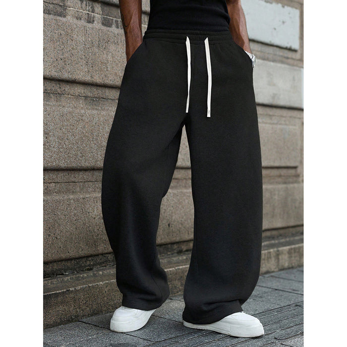 Mens Straight-Leg Sports Fashion Casual Long Pants