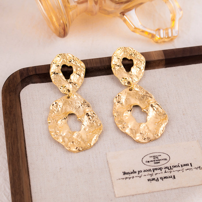 European And American Exaggerated Long Hollow Geometric Earrings