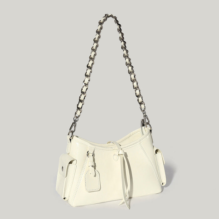 Summer New Texture Mini Tote Black Warrior Bag Versatile Shoulder Bag Fashionable Crossbody Women's Bag - Beige
