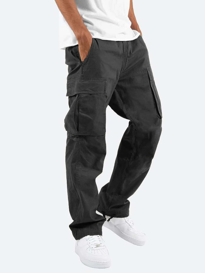 Mens Outdoor-style Versatile Quick-dry Straight-leg Cargo Pants With Pockets