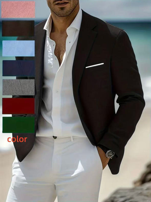 Men's Summer Thin Linen Casual Suit Jacket