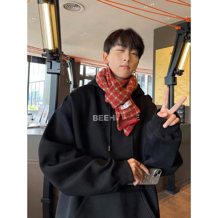 Solid-color Hooded Sweatshirt For Men Fallwinter Style