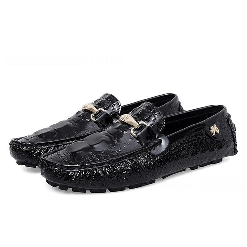 Autumn Crocodil Pattern Slip On Loafers