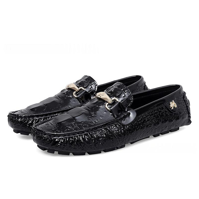 Autumn Crocodil Pattern Slip On Loafers
