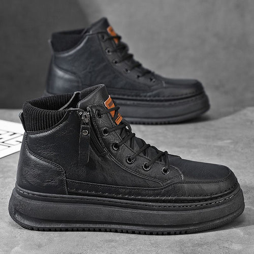 Casual High-top Leather Shoes Men's Martin Boots