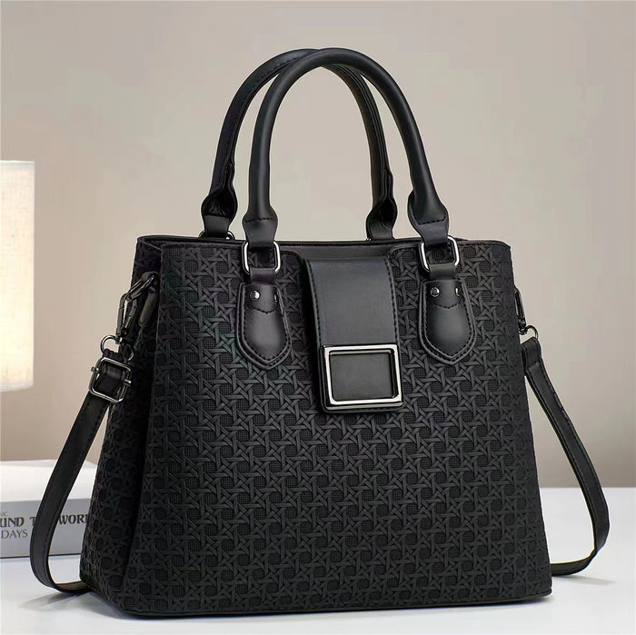 Embossed Handbag Fashionable And Versatile Elegant Cross-border Shoulder Or Crossbody Bag