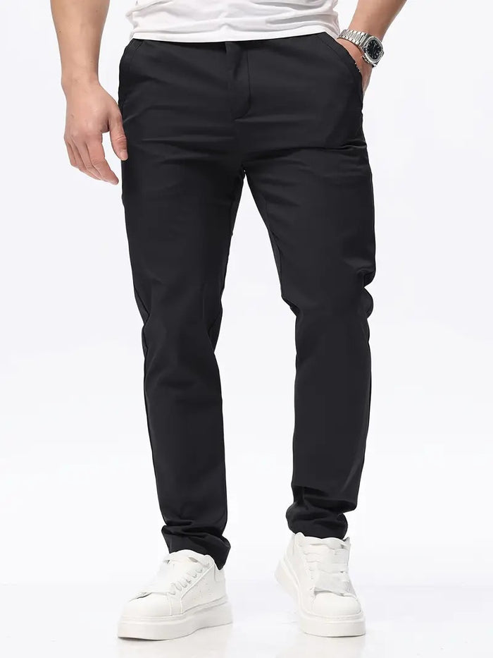 Slim-fit Straight-leg Pants Mens Versatile Stretch Trousers For Young Adults