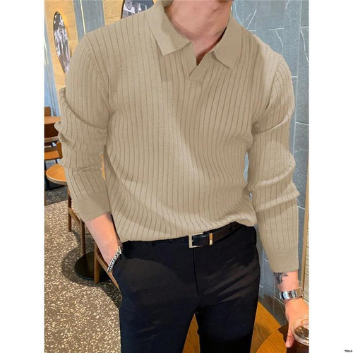 Fashionable Men's Solid-color Casual Knit