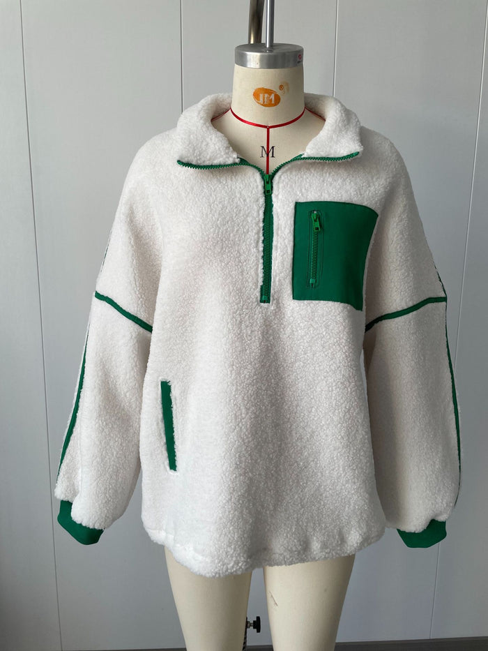 Crew-neck Sweatshirt Casual Drawstring Design Cropped Loose-fit Top